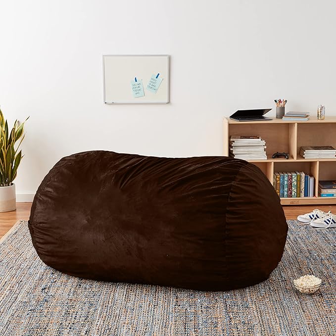 Sofa Sack Bean Bag Chair Cover, 6-Feet, Chocolate