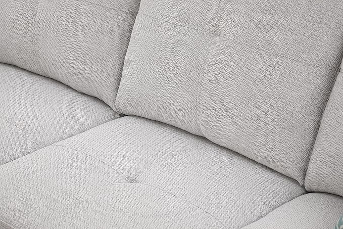 Halibur Sectional Sofa or Couch with Ottoman for Living Room, Apartment, Bedroom, Office