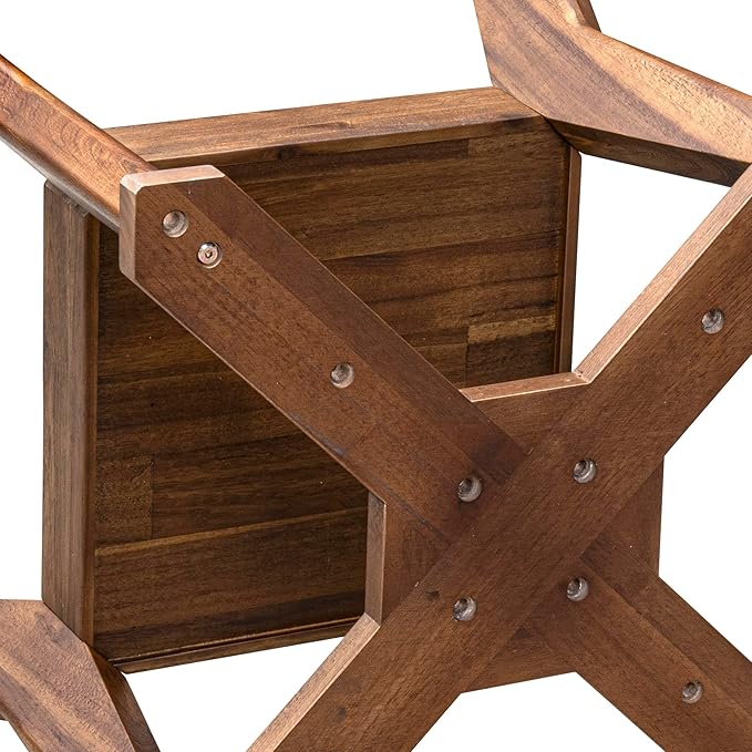 I58-0N-TP - A Wood Kitchen Table with a Round Tabletop and Stylish Pedestal, Antique Walnut Finish.