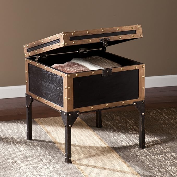 SEI Furniture End Table Trunk, Multicolor