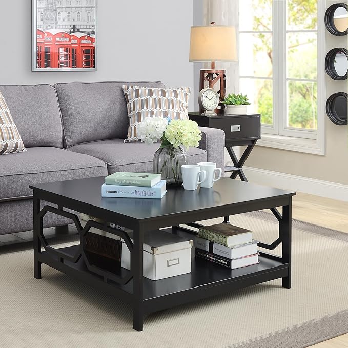 Convenience Concepts Omega Square 36" Coffee Table, Black