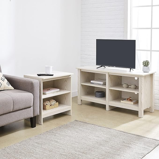 ROCKPOINT 70inch TV Stand Storage Media Console Entertainment Center,White