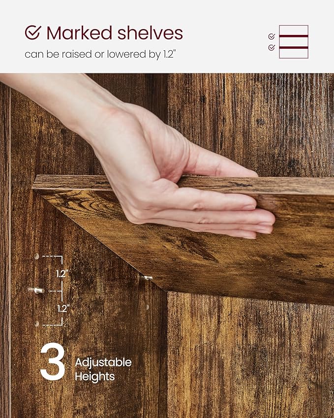 VASAGLE CUSTOS Collection - Bookshelf, 6-Tier Bookcase, Book Shelf, Open Storage Shelf, 9.4 x 23.6 x 63.3 Inches, for Living Room, Home Office, Dinning Room, Rustic Brown ULBC166X01