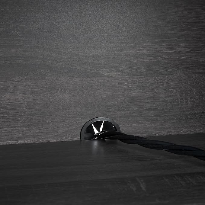 SAFAVIEH Aino TV Stand for up to 60" Flatscreen – Distressed Black with Rattan Mesh, 3 Doors with Interior Storage, Sideboard Cabinet, Entertainment Media Console (MED9618E)