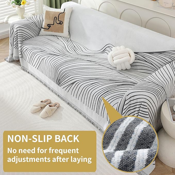 Non Slip Sofa Covers Couch Covers for 3 Cushion Couch Sofa Pet Friendly Washable Couch Cover, Soft Thick Sectional Couch Covers L Shape Furniture Protector for Kids, Dogs 71" X118"