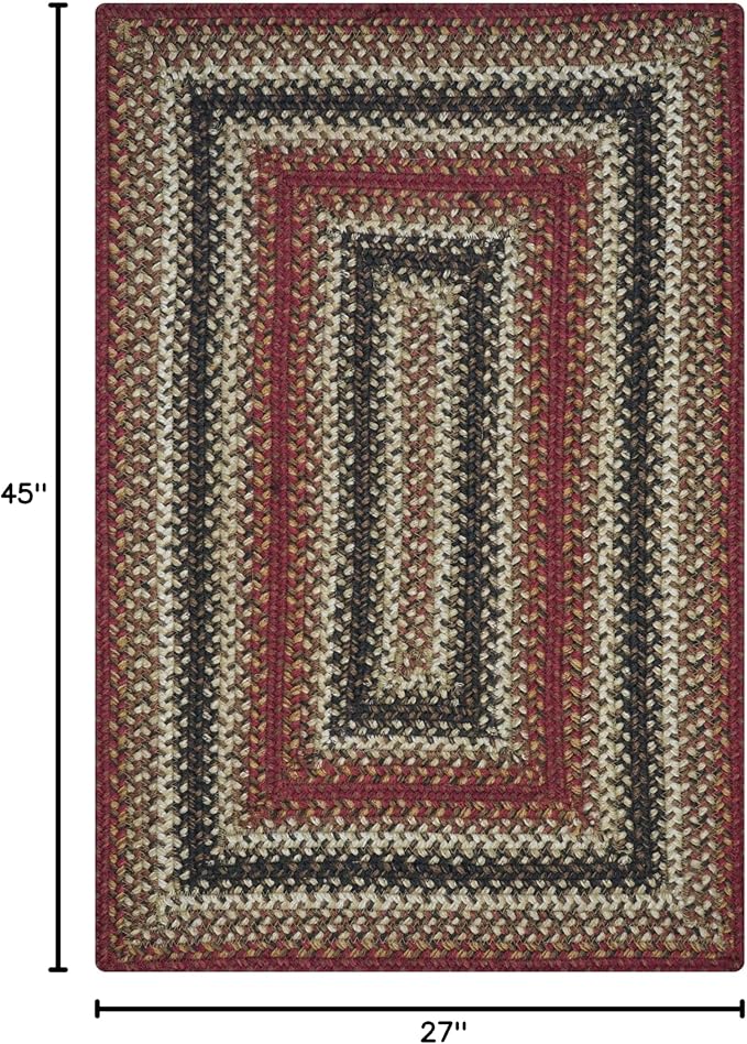 Homespice Chester Braided Rugs Country Style 27x45 The Ideal Red Kitchen Rug