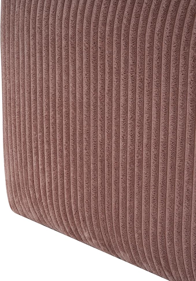 Christopher Knight Home Isa Square Ottoman Footstool, Corduroy Pouf Poufee Footrest Ottoman Large Seat, Modern Side Table for Living Room Bedroom Home Decor, Pink, 30"