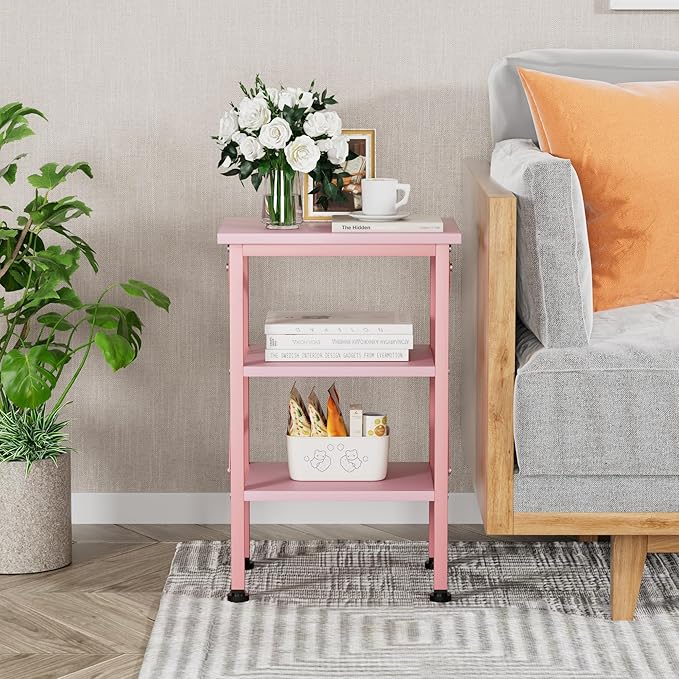 VECELO Modern Nightstands X-Design Side End Table Night Stand with Storage Shelf for Bedroom,Living Room