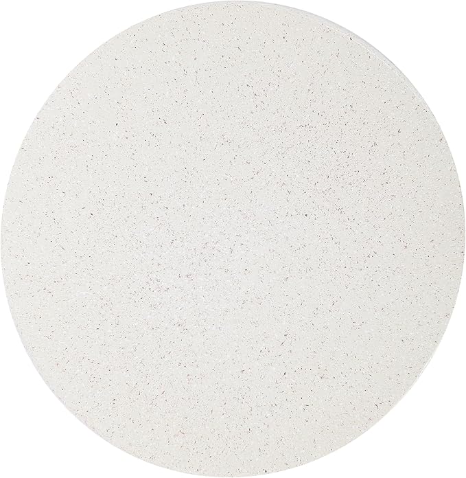 JONATHAN Y TBL1103A Kline 17.5" Mid-Century Modern Brutalist Indoor/Outdoor Accent Table Art Deco, Minimalist, Contemporary, Patio, Garden, Bathroom, Living Room, Cream Terrazzo Finish