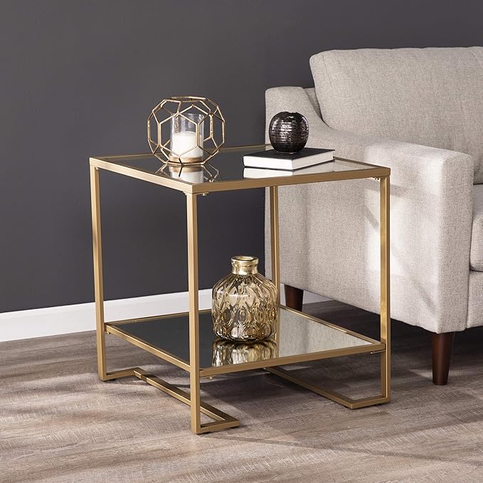 Southern Enterprises Horten End Table, Gold