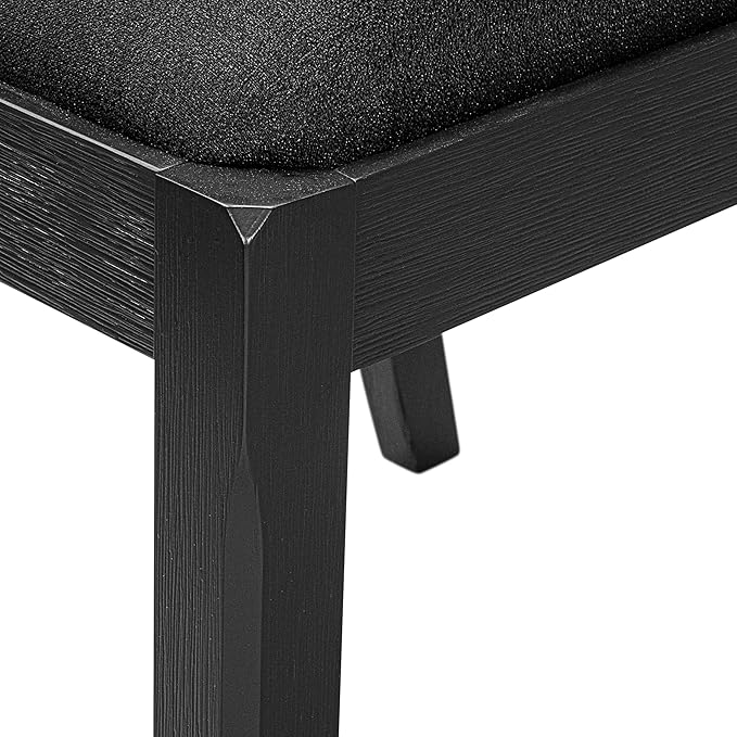 X12X1-0C6-24 14-pc Modern Dining Room Table Set a Rectangular Dining Table with a coffee Table and 12 Black Polyester Stackable Chair, 39x120 Inch, Wire Brushed Black