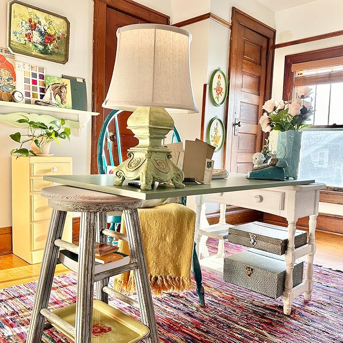 Kaboon Universal Table Top 45.67"x23.62", Solid One-Piece Desktop, Reversible Melamine Countertop, Double Desks, L-Desk DIY, Pastel Green