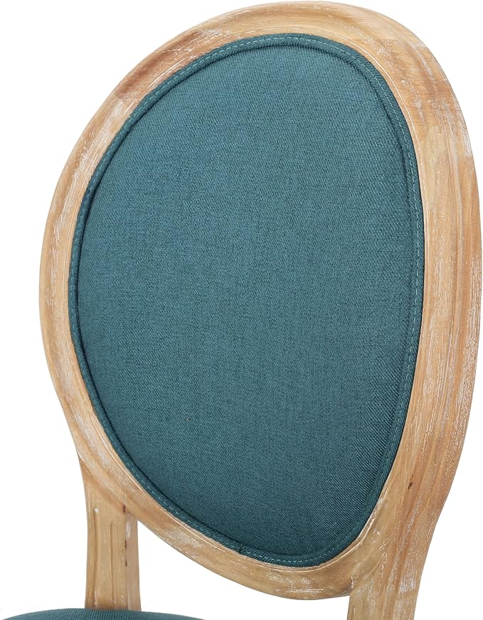 Christopher Knight Home Phinnaeus Fabric Dining Chairs, 2-Pcs Set, Dark Teal