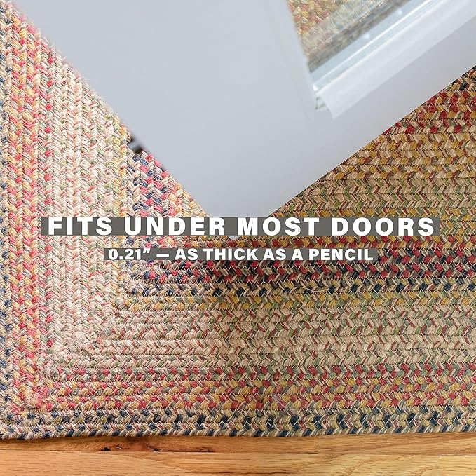 Kingston Oval Braided Rugs 20x30 – A Jute Braided Multi Colored Rug to Use in Kitchen, Entryway, and Bathroom