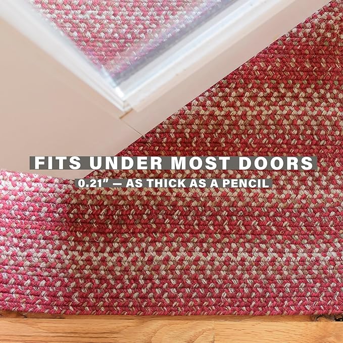 Homespice Apple Pie Jute Red 4x6' Braided Area Rug for Living Room, Bedroom and Dining Room. Pet Friendly. Decor Styles- Farmhouse Rug, Rustic, Vintage, Cottage, Primitive, Country, Boho Rug