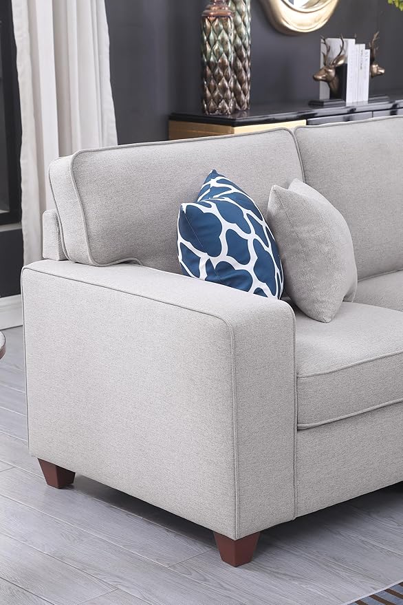 Leio Sectional Modular Sofa with Ottoman for Living Room, Apartment, Bedroom, Office, Dorm