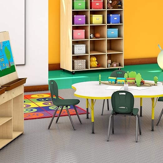 Learniture Structure Series School Chairs, 14" Seat Height, Green, LNT-114-CSW-GN (Pack of 4)