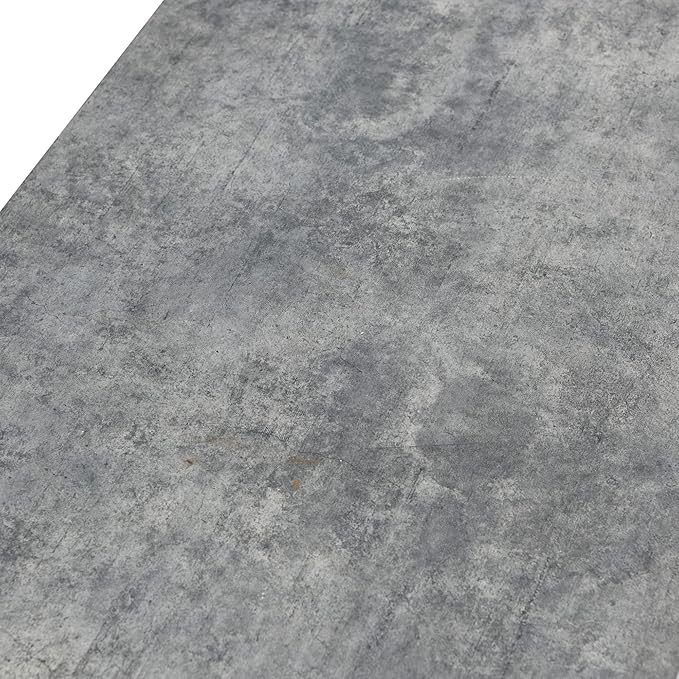 Household Essentials Wrap Rectangular Coffee Table Rustic Slate Concrete and Black Metal