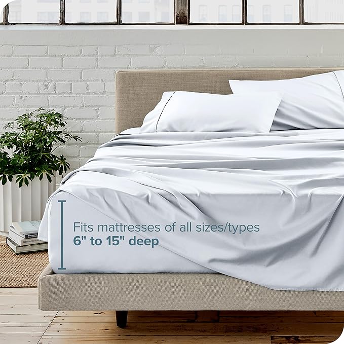 Bare Home Split California King Sheet Set - 1800 Ultra-Soft Microfiber Split California King Bed Sheets - Double Brushed - Deep Pockets - Easy Fit - 5 Piece Set - Bed Sheets (Split Cal King, White)