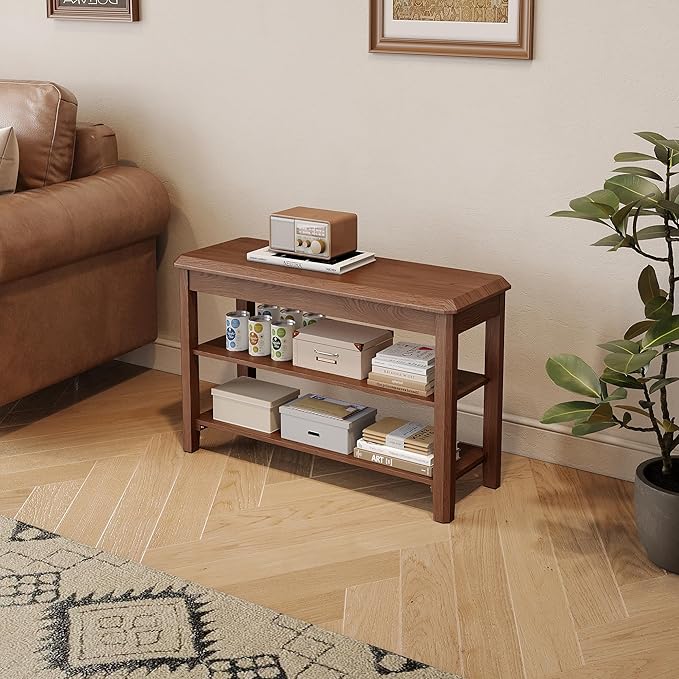 Shoe Rack for Front Door Entrance, Solid Wood Shoe Bench for Closet, Holds Up to 550lbs, Shoe Rack Bench for Entryway, Mudroom, Hallway