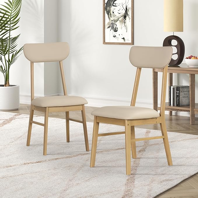 Ball & Cast 6-Piece Dining Table Set,59" Rectangular Dining Table with High Gloss White top, and 4 Upholstered Chairs & 1 Bench for Dining Room and Kitchen, Light Oak