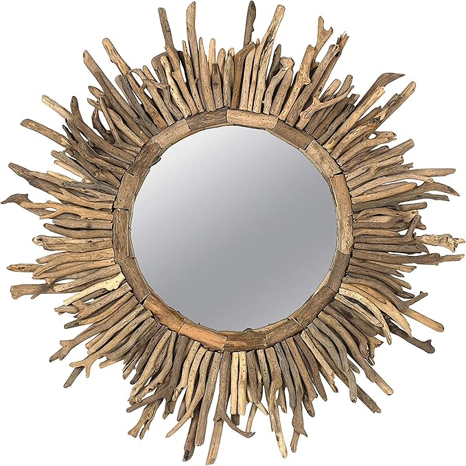 Creative Co-Op Driftwood Sunburst Mirror