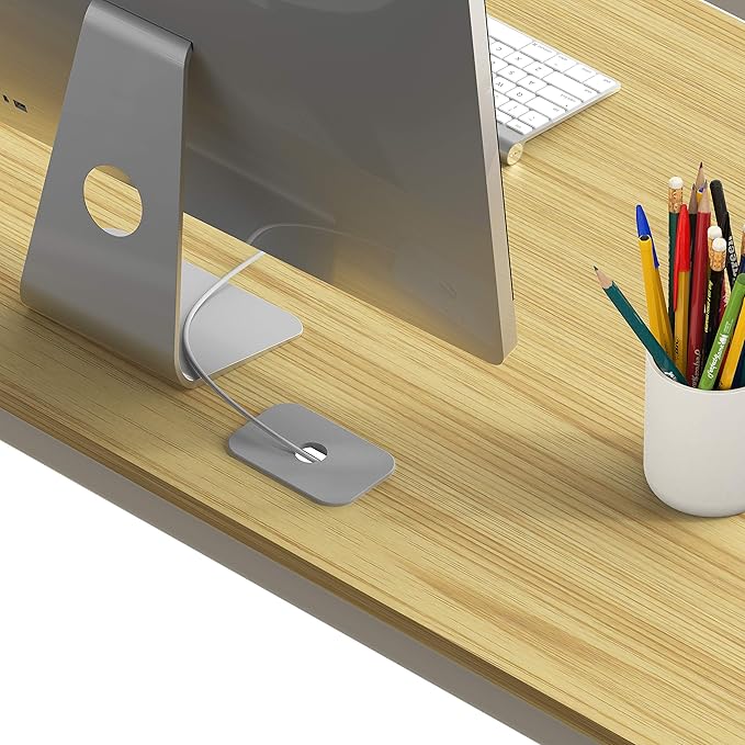 SHW 55 x 60 Inches Commercial-Grade L-Shape Corner Office Computer Desk, Oak