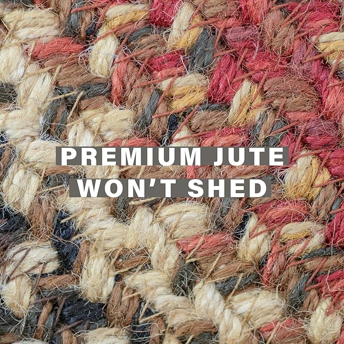 Homespice Chester Braided Area Rugs 4x6' Oval - Ideal Braided Country Rug
