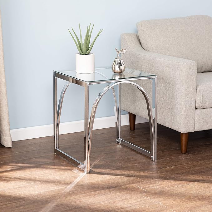 SEI Furniture Stevenly End Table, Chrome