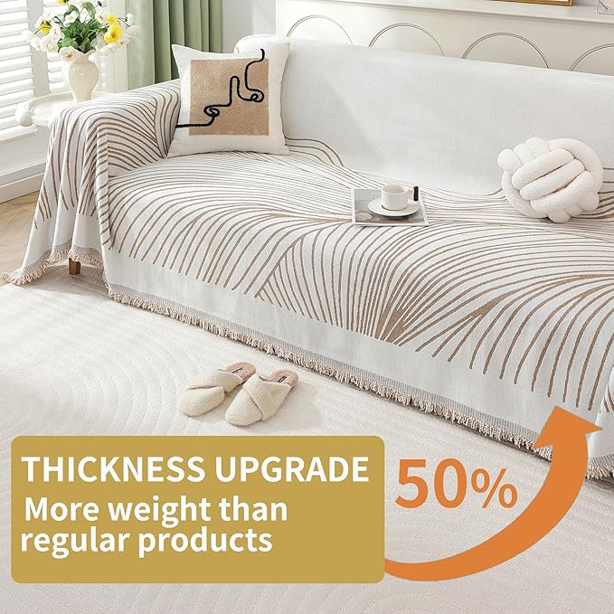 Non Slip Sofa Covers Couch Covers for 3 Cushion Couch Sofa Pet Friendly Washable Couch Covers for Sofa, Soft Thick Sectional Couch Covers L Shape Furniture Protector for Kids, Dogs 91" X134"