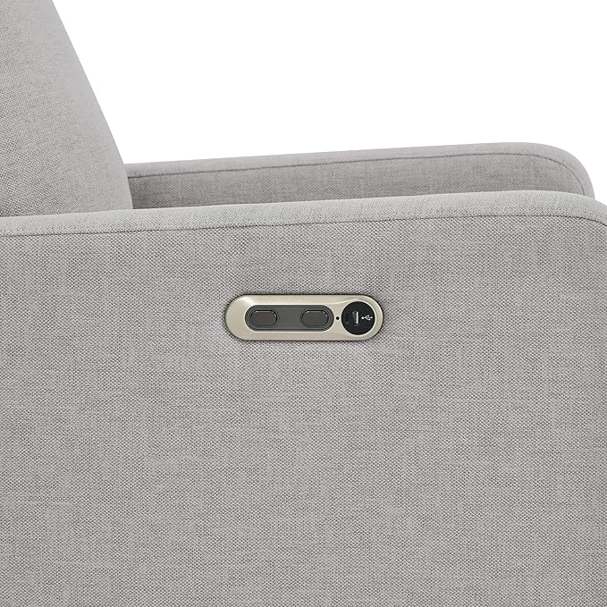 Delta Children babyGap Harlowe Power Recliner with USB-A & Charging Port Greenguard Gold Certified – Stain-Resistant Performance Fabric is Oeko-TEX Standard 100 Certified, Ash