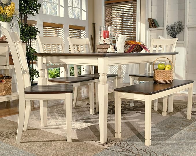 Signature Design by Ashley WhiteOwing Bench, 44.25" W x 16.25" D x4.25 H, White