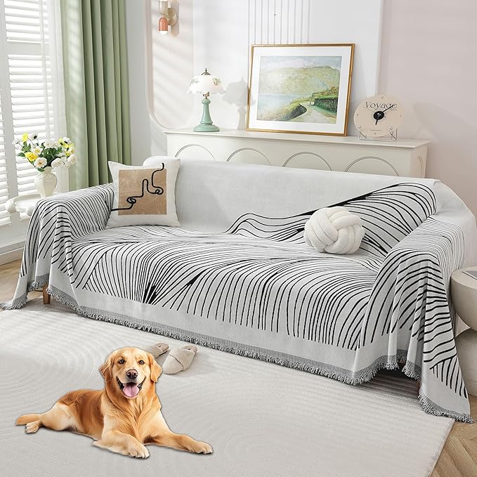 Non Slip Sofa Covers Couch Covers for 3 Cushion Couch Sofa Pet Friendly Washable Couch Covers for Sofa, Soft Thick Sectional Couch Covers L Shape Furniture Protector for Kids, Dogs 71" X118"