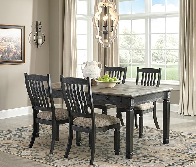 Signature Design by Ashley Tyler Creek 20" Dining Room Upholstered Chair, 2 Count, Antique Black