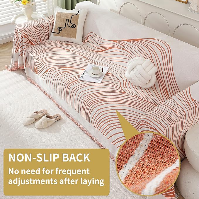 Non Slip Sofa Covers Couch Covers for 3 Cushion Couch Sofa Pet Friendly Washable Couch Covers for Sofa, Soft Thick Sectional Couch Covers L Shape Furniture Protector for Kids, Dogs 71" X118"