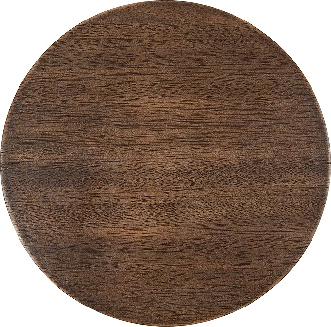 Kate and Laurel Wegner Traditional Wooden Round Drink Table, 8 x 23, Rich Brown, Elegant and Durable Pedestal Table for Use as Small Drink Table, Plant Stand, or Decorative Item Display
