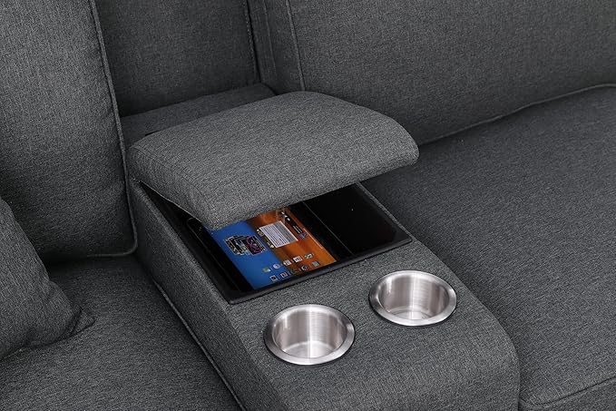 Leio Sectional Modular Sofa with Ottoman for Living Room, Apartment, Bedroom, Office, Dorm
