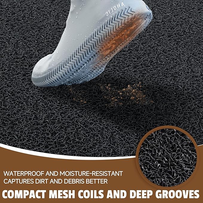 Front Door Mat Outside Entrance, 72" x 24" Doormat Outdoor Indoor Entrance, Non Slip Indoor Mats for Entryway, Heavy Duty Waterproof Low Profile Welcome Mat for Entry, Patio, High Traffic Areas