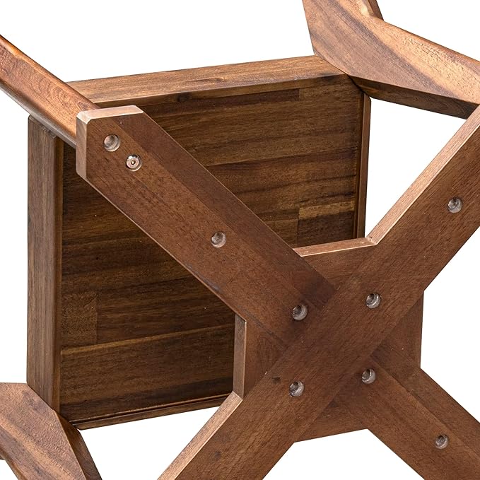 I58-0N-TP - A Wood Kitchen Table with a Round Tabletop and Stylish Pedestal, Antique Walnut Finish.
