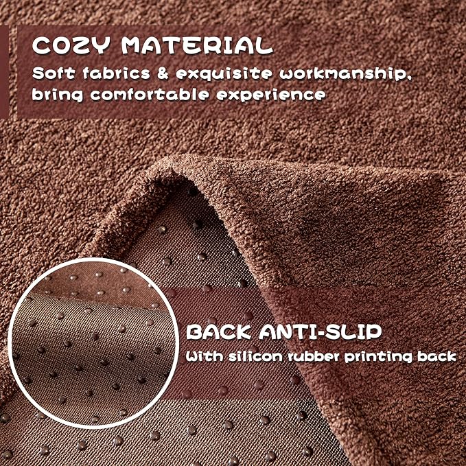 MYSKY HOME Sofa Covers Washable Couch Cover for Dogs Sofa Cover Furniture Protector Sofa Slipcovers for Dogs Water Resistant Furniture Protector Cover, Soft Non Slip Sofa Covers, 91" x 134", Chocolate