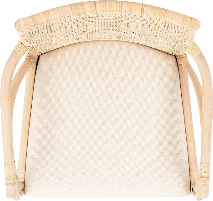 SAFAVIEH Home Collection Gianni Natural Wash/White Cushion Living Dining Room Bedroom Office Foyer Arm Chair SEA4011B