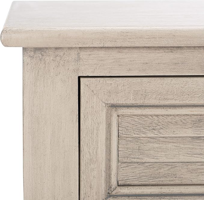 Safavieh Home Collection Tate Greige 2-Drawer Bottom Shelf Console Table