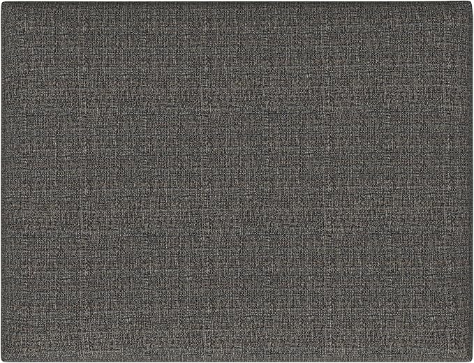 SIMPLIHOME Owen 34 inch Wide Mid Century Modern Rectangle Coffee Table Storage Ottoman in Ebony Tweed Look Fabric, Assembled, for the Living Room, Entryway and Family Room