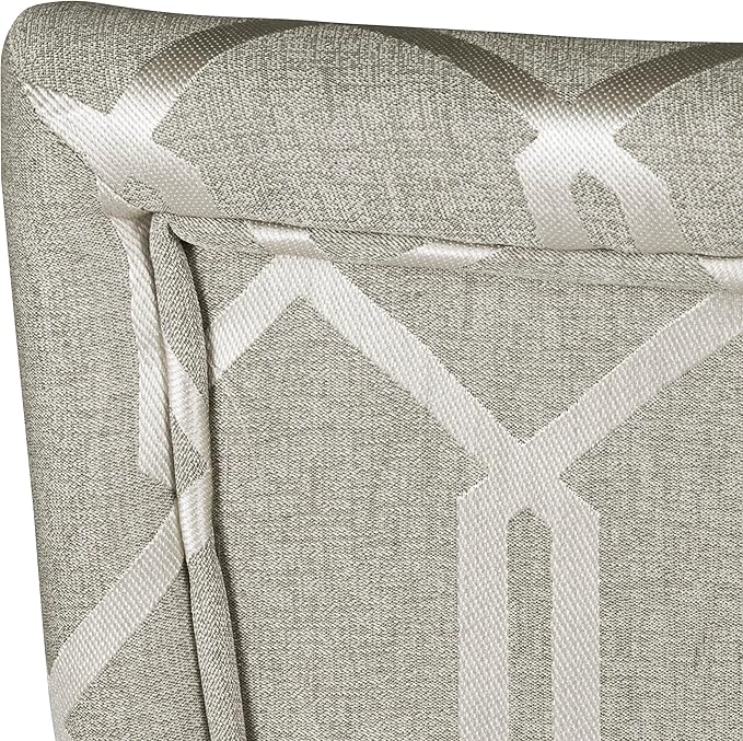 HomePop Classic Parsons Dining Chair - Pewter Gray Cream Lattice (Set of 2)