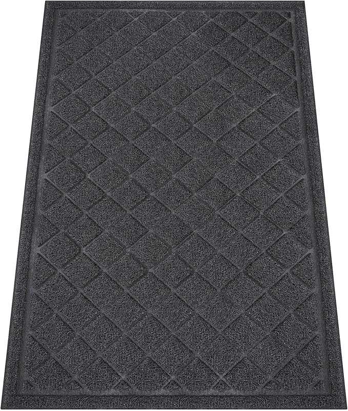Front Door Mat Indoor Outdoor, 60" x 36" Non Slip Welcome Doormat for Entryway, Heavy Duty Low Profile Entrance Rug for High Traffic Areas, Patio, Outside Entry, Yard, Porch Waterproof