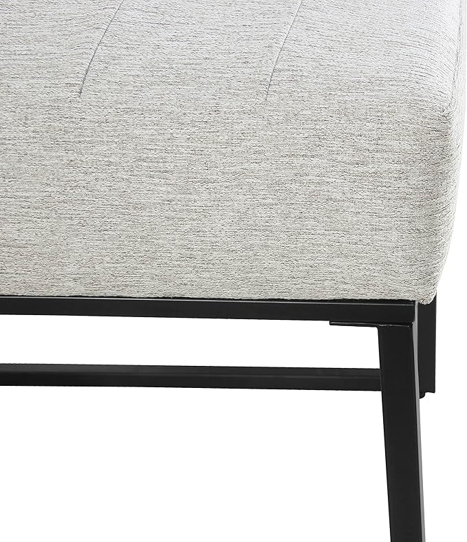 HomePop Channeled Metal Dining Chair - Sustainable Gray Woven (Single Pack)