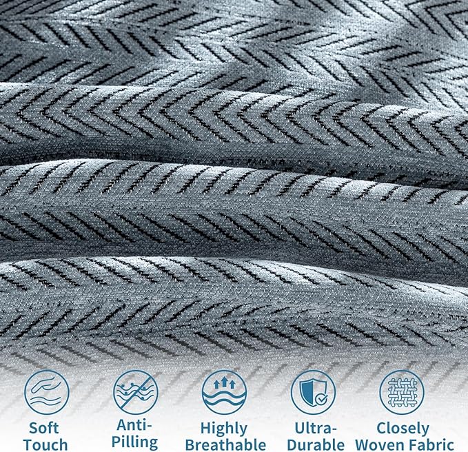 Nobildonna Sofa Cover Washable Soft Thicken Chenille Couch Cover with Tassel,Waterproof Sofa Slipcover for 3-4 Cushion Couch,Sectional Sofa,L-Shaped Furniture Protector Pet-Friendly,Dusty Blue71 x150