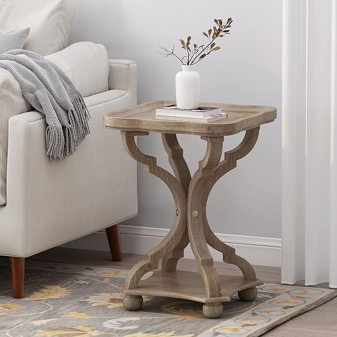 Christopher Knight Home Emerald French Country Accent Table with Square Top, Natural