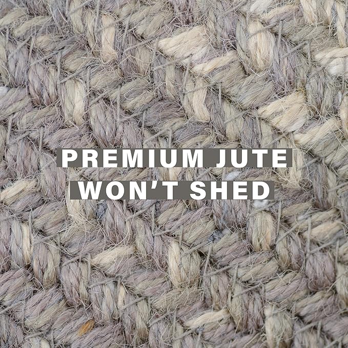 Grey Cloud Jute Braided Rug Runner, 22x72 Rectangle - Grey, Warm Farmhouse Country Decor, Perfect for Laundry Rooms, Kitchens and Entryways - Reversible and Durable