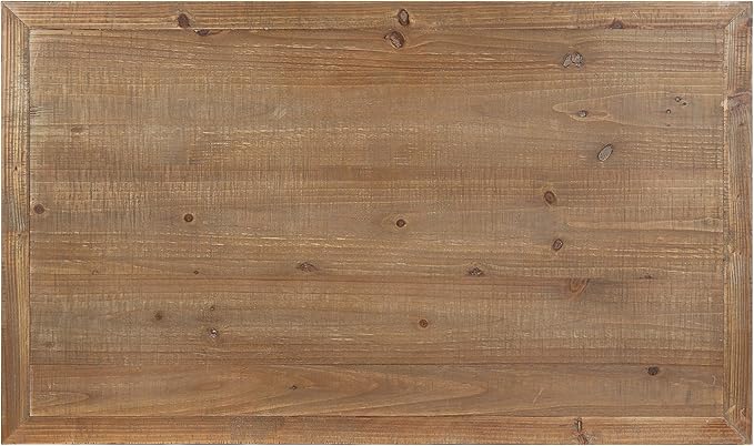 Kate and Laurel Wyldwood Rustic Carved Coffee Table, 38" x 23" x 18", Distressed Brown and White, Farmhouse-Inspired Living Room Decor